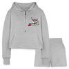 Women’s Cropped Hoodie & Jogger Short Set - heather gray