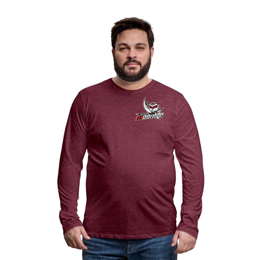 Men's Premium Long Sleeve T-Shirt - heather burgundy