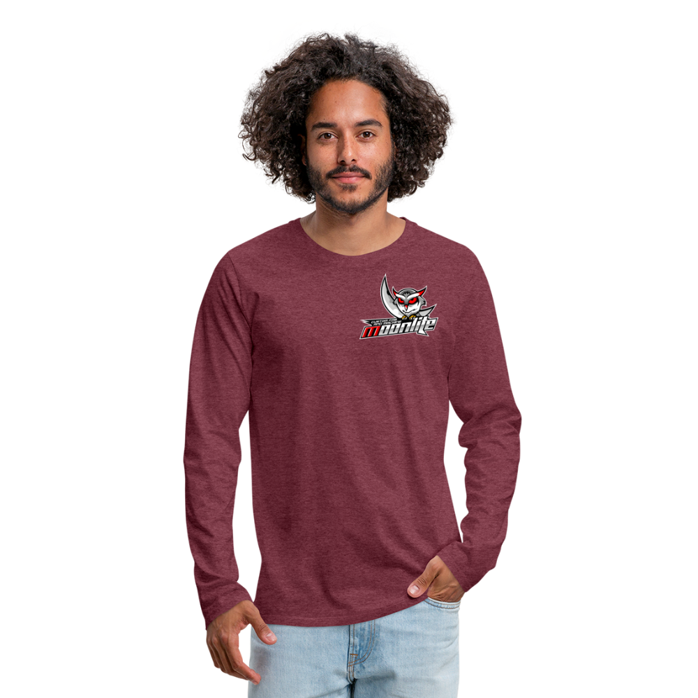 Men's Premium Long Sleeve T-Shirt - heather burgundy