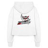 Women's Half Zip Cropped Hoodie - white