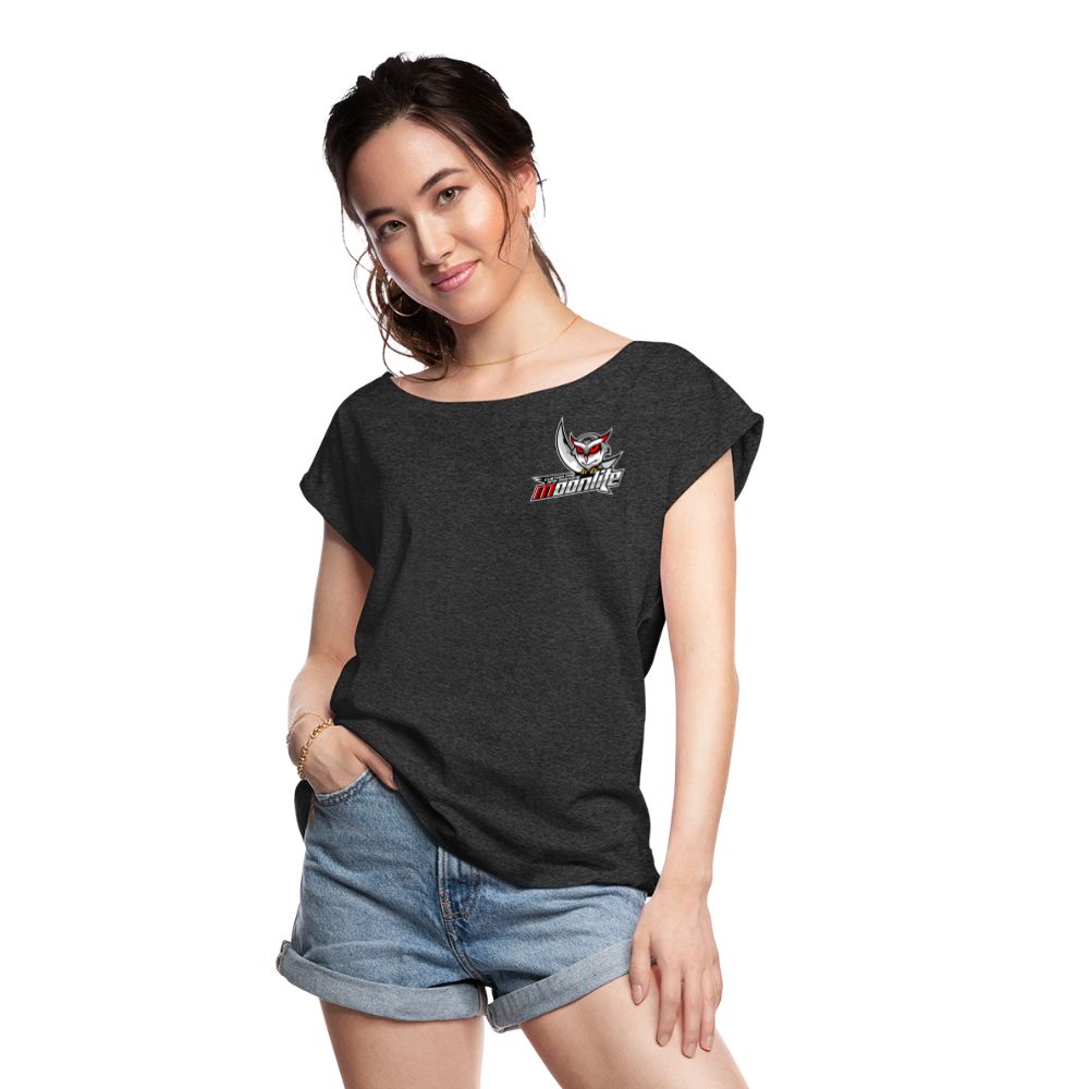 Women's Roll Cuff T-Shirt - heather black