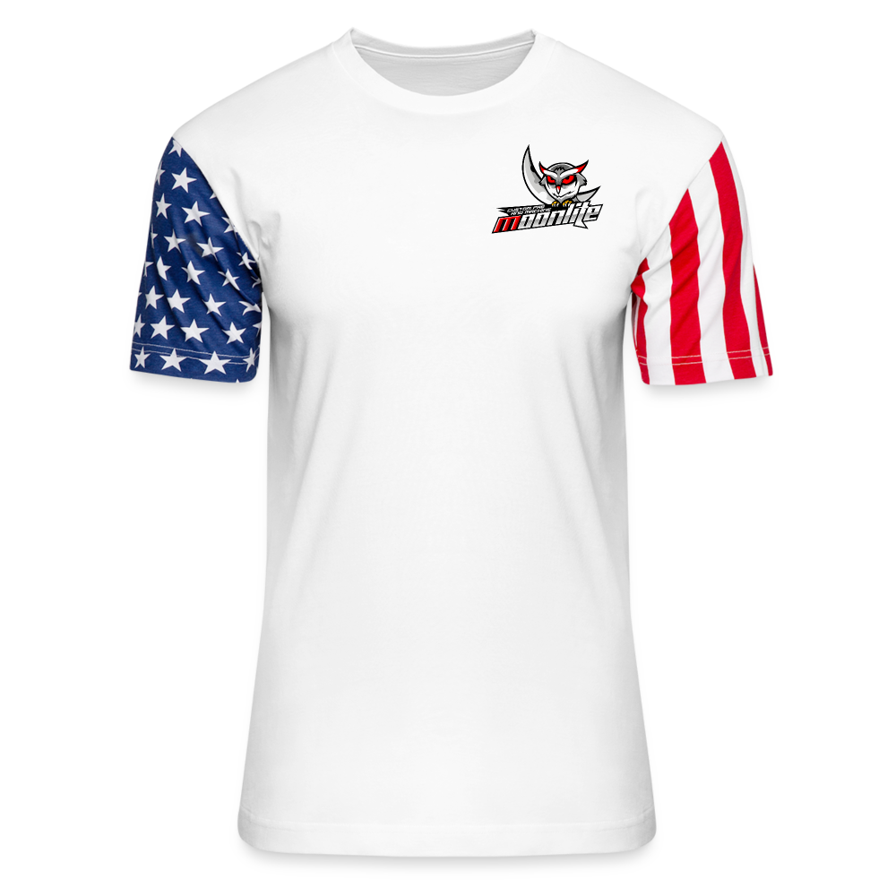 Adult Stars & Stripes T-Shirt | LAT Code Five™ 3976 - white