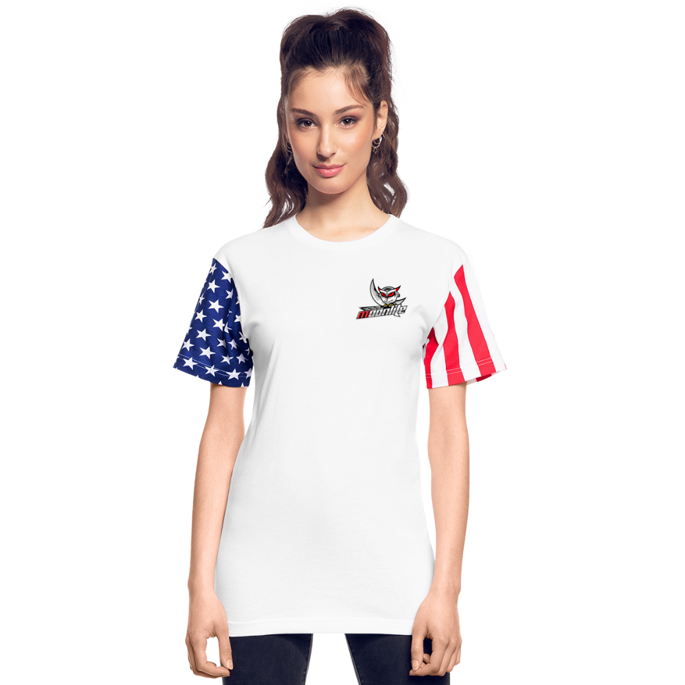 Adult Stars & Stripes T-Shirt | LAT Code Five™ 3976 - white