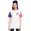 Adult Stars & Stripes T-Shirt | LAT Code Five™ 3976 - white