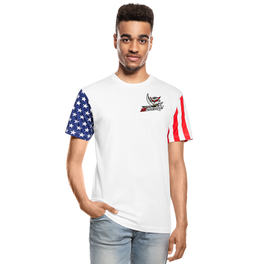 Adult Stars & Stripes T-Shirt | LAT Code Five™ 3976 - white