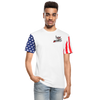 Adult Stars & Stripes T-Shirt | LAT Code Five™ 3976 - white