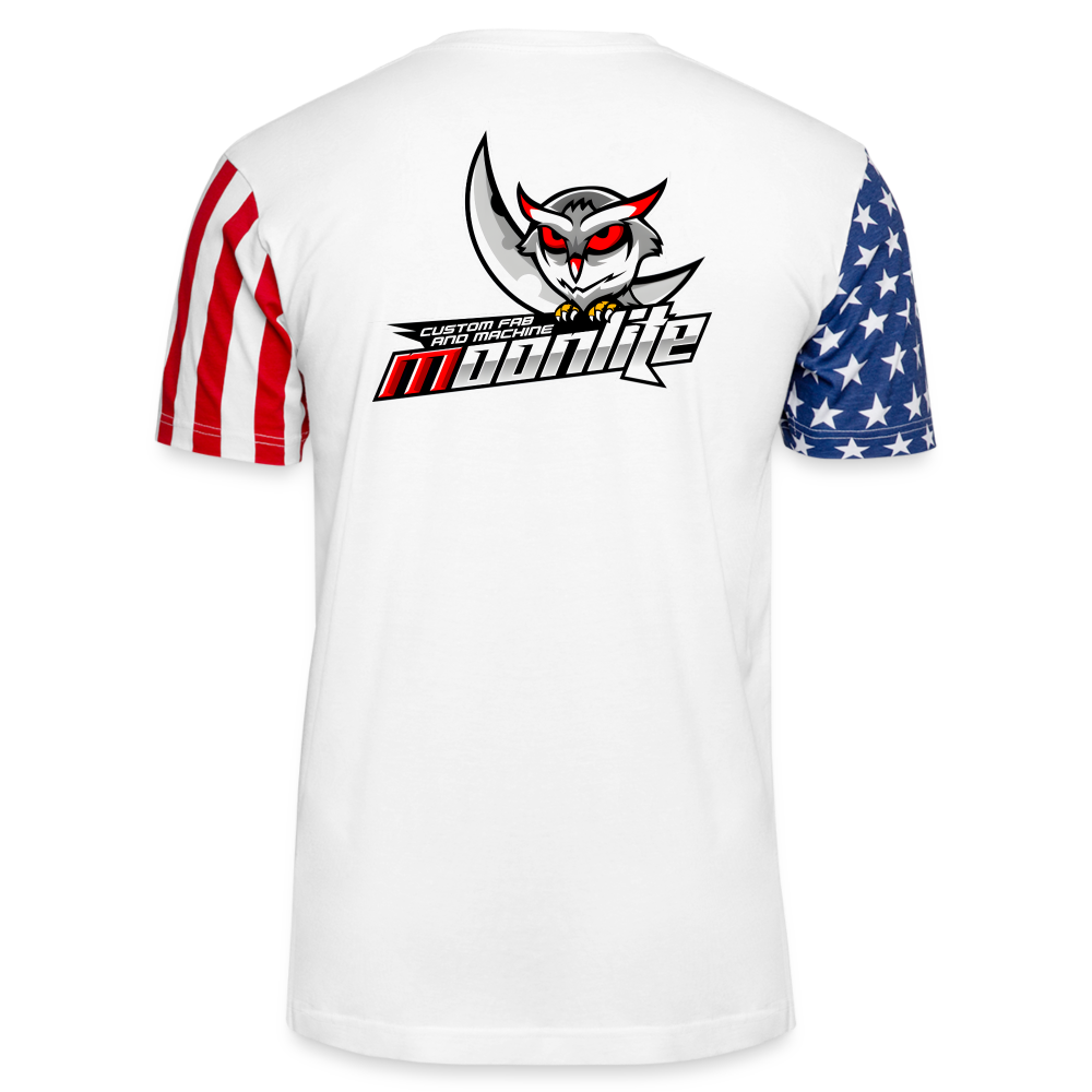 Adult Stars & Stripes T-Shirt | LAT Code Five™ 3976 - white