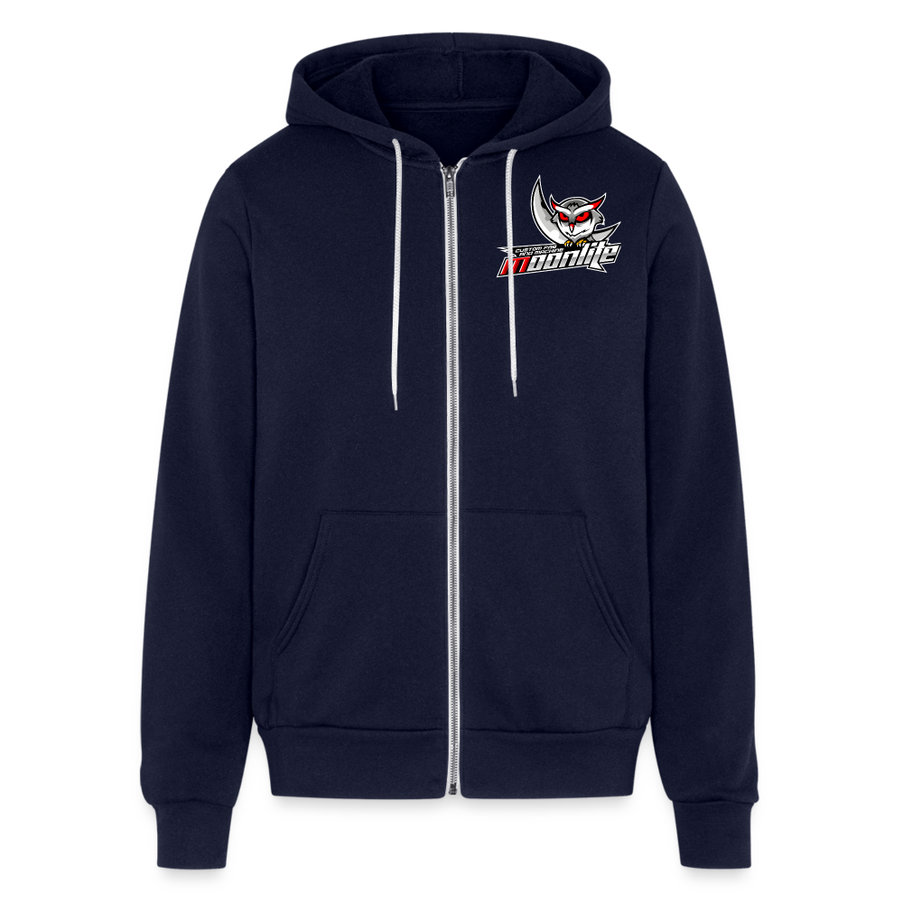 Bella + Canvas Unisex Full Zip Hoodie - navy