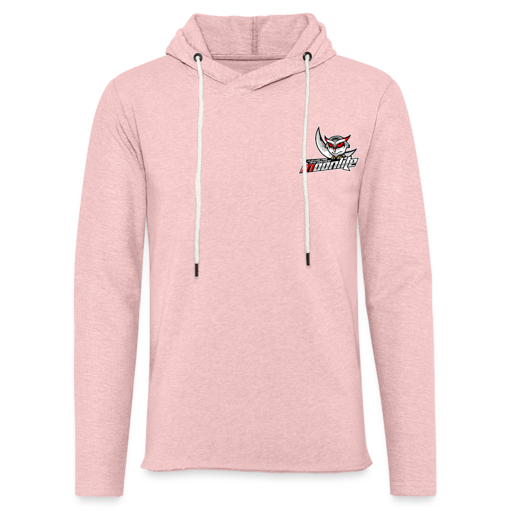 Unisex Lightweight Terry Hoodie - cream heather pink