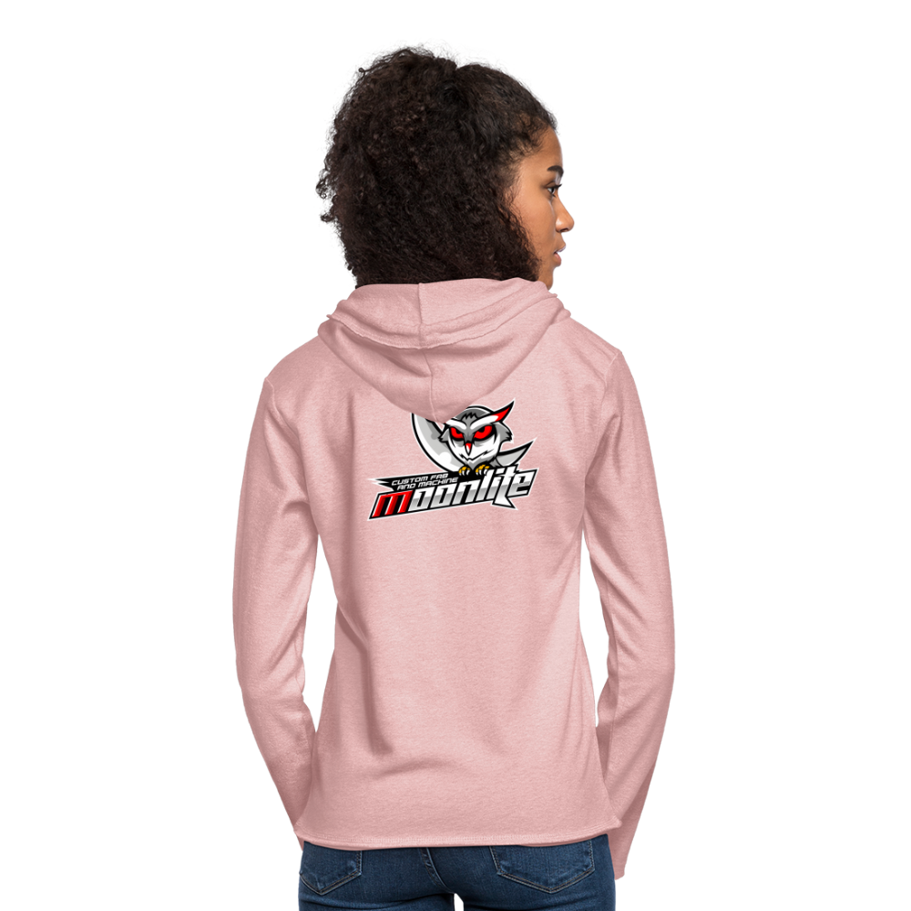 Unisex Lightweight Terry Hoodie - cream heather pink