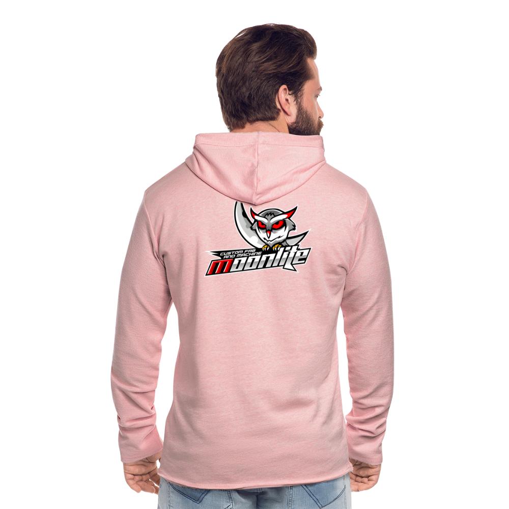 Unisex Lightweight Terry Hoodie - cream heather pink