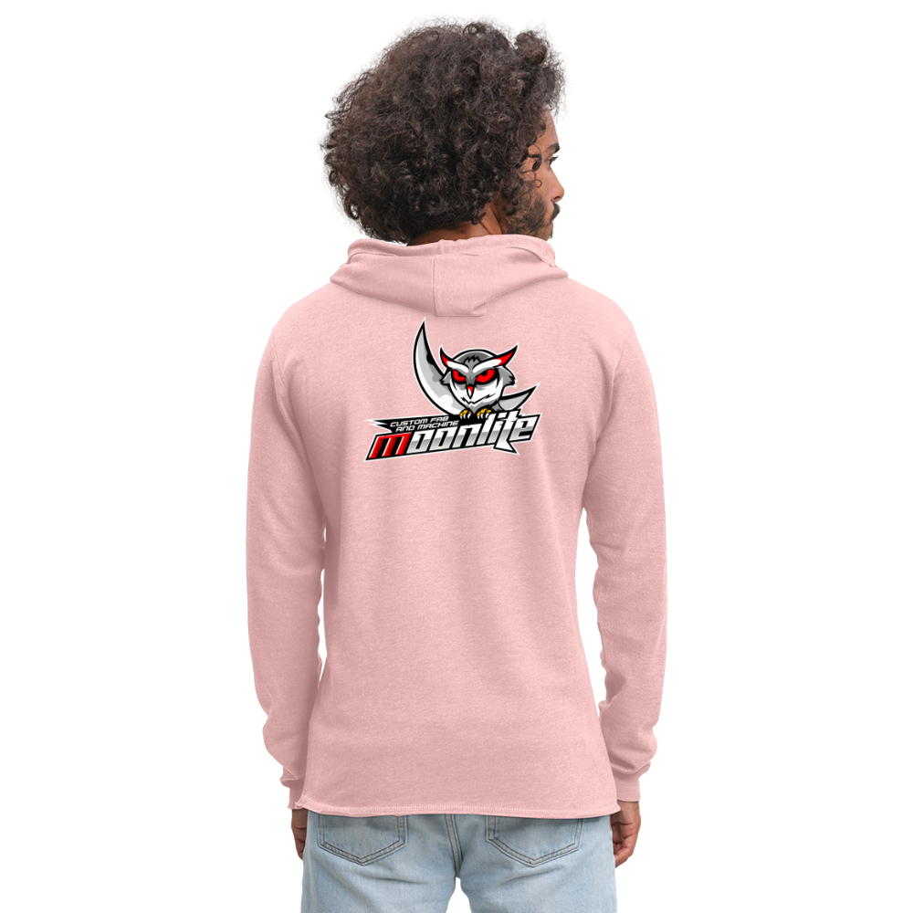 Unisex Lightweight Terry Hoodie - cream heather pink