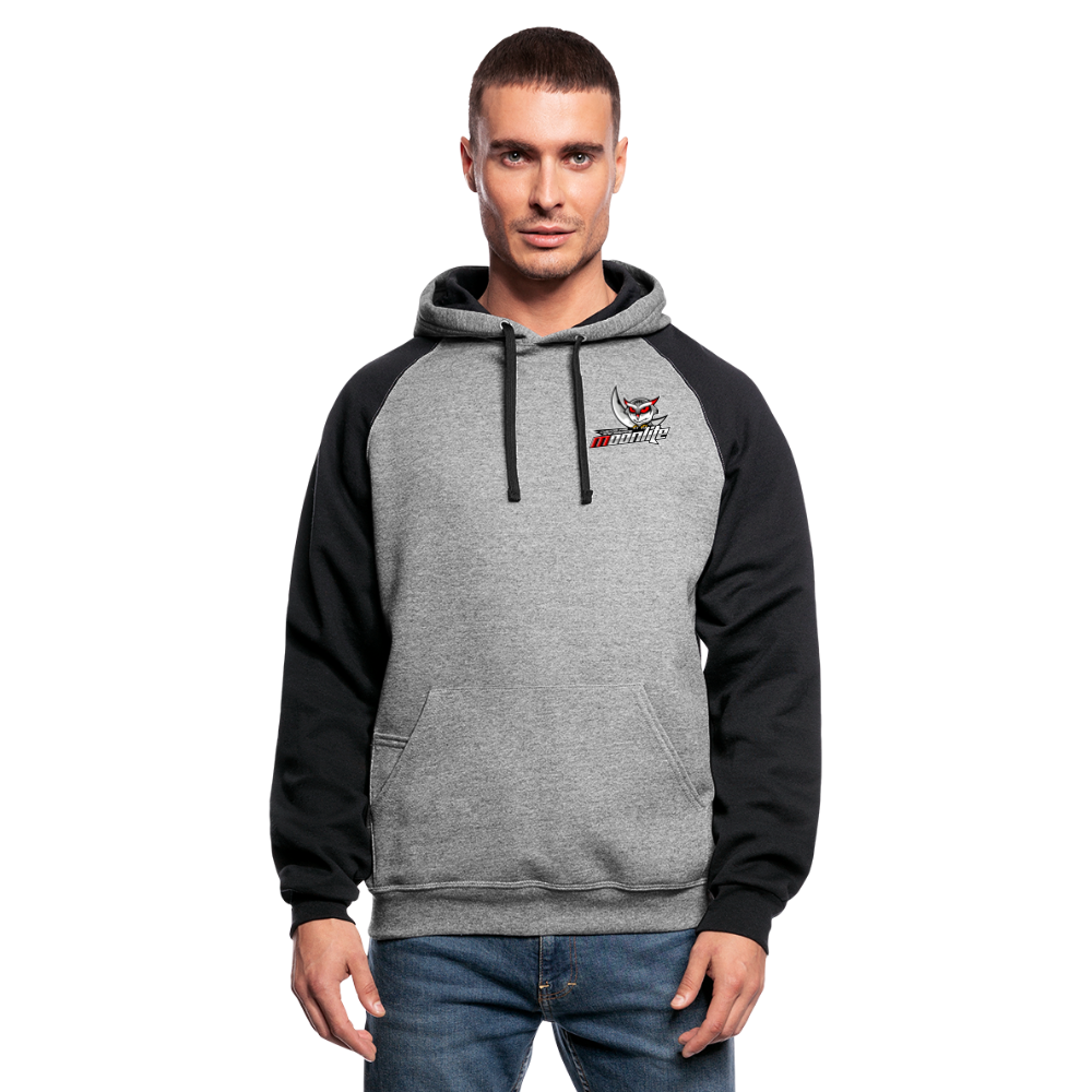 Colorblock Hoodie - heather gray/black