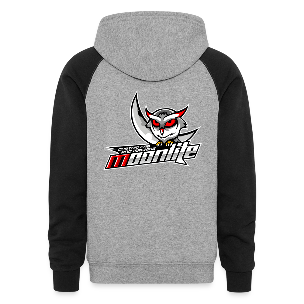 Colorblock Hoodie - heather gray/black