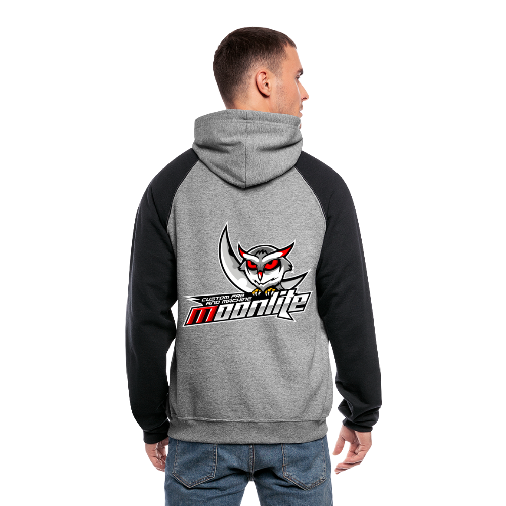 Colorblock Hoodie - heather gray/black