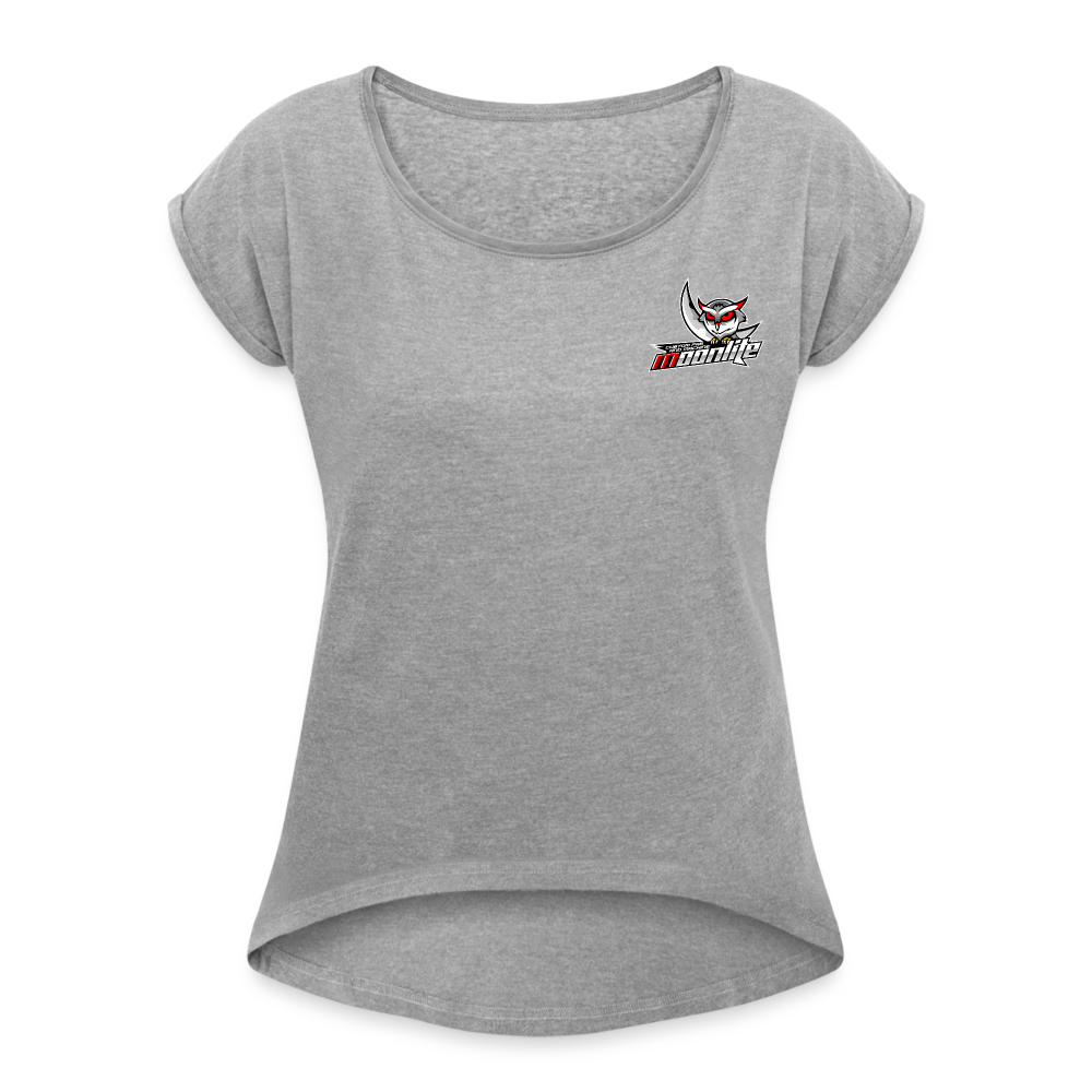 Women's Roll Cuff T-Shirt - heather gray