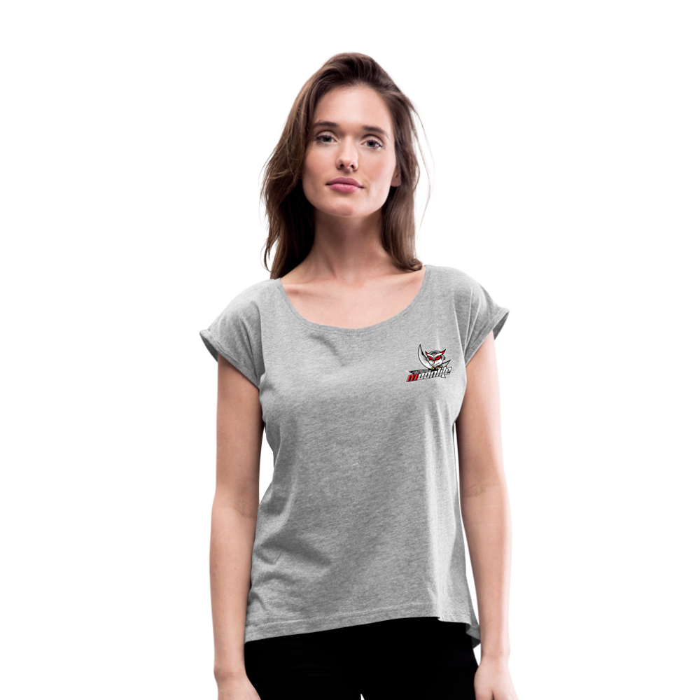 Women's Roll Cuff T-Shirt - heather gray