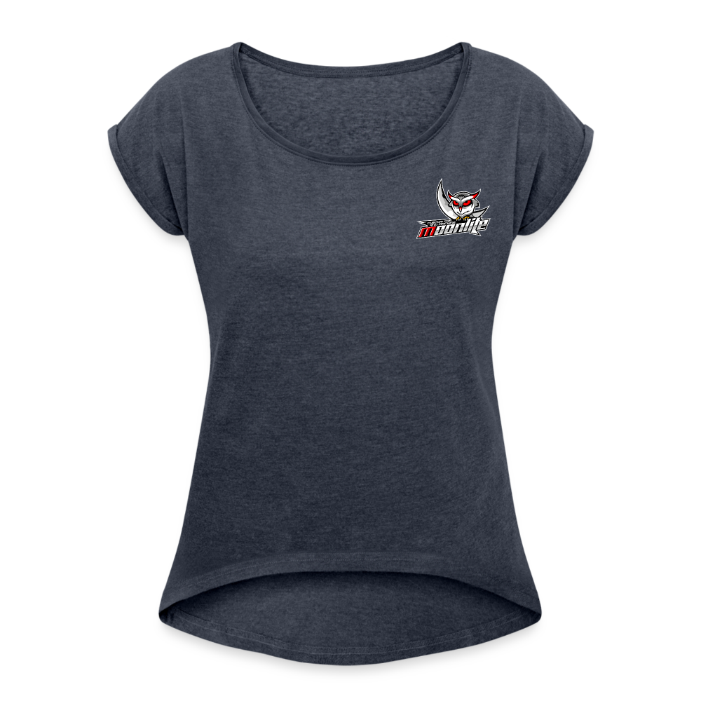 Women's Roll Cuff T-Shirt - navy heather