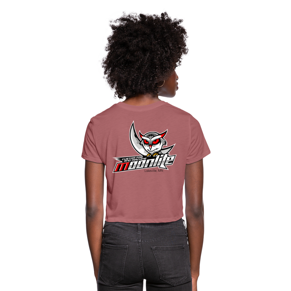 Women's Cropped T-Shirt - mauve
