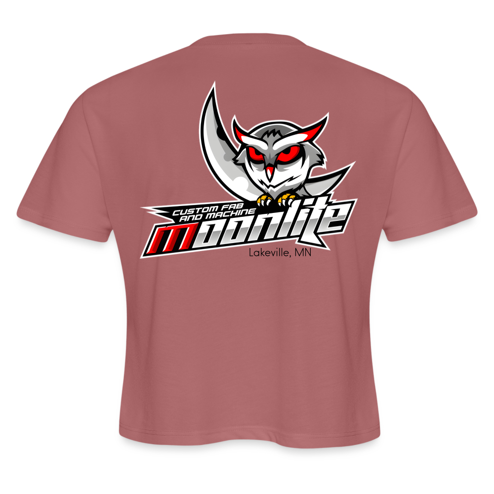 Women's Cropped T-Shirt - mauve